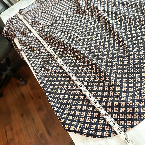 LOFT Plus Mosaic Tie Waist Long Sleeve Shirt Dress Women's Size 18 - Picture 9 of 10